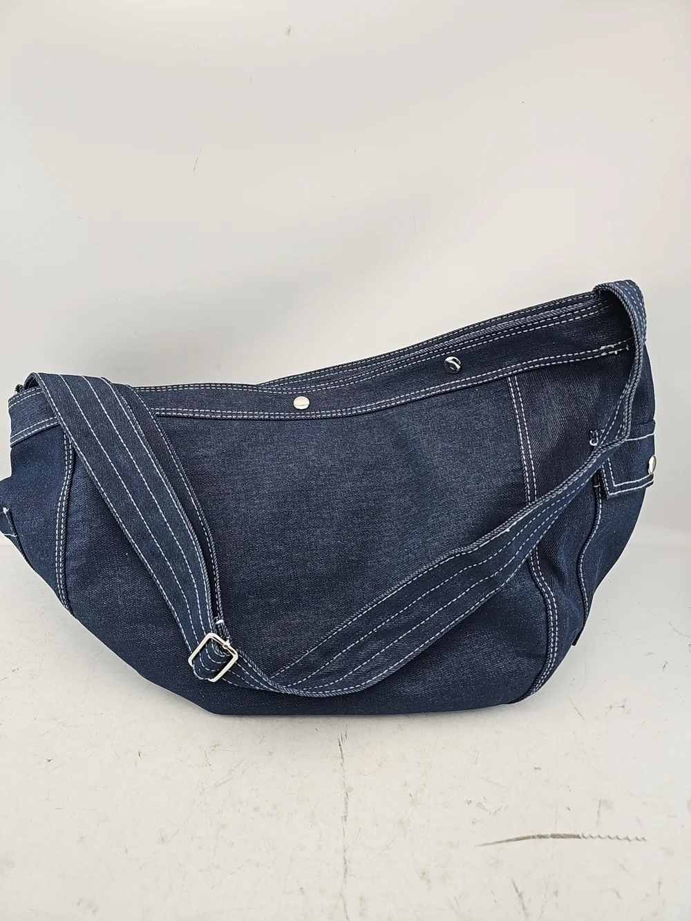 The Monsters Denim Crossbody Tote Bag